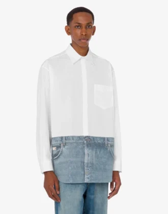 Chemise en popeline de coton imprimée