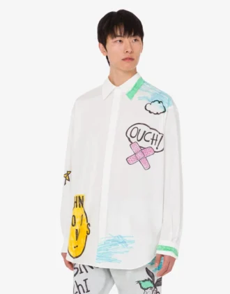 Chemise en popeline de coton imprimée