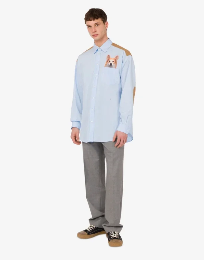 Chemise en popeline de coton imprimée Chemise en popeline de coton imprimée