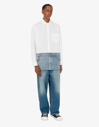 Chemise en popeline de coton imprimée
