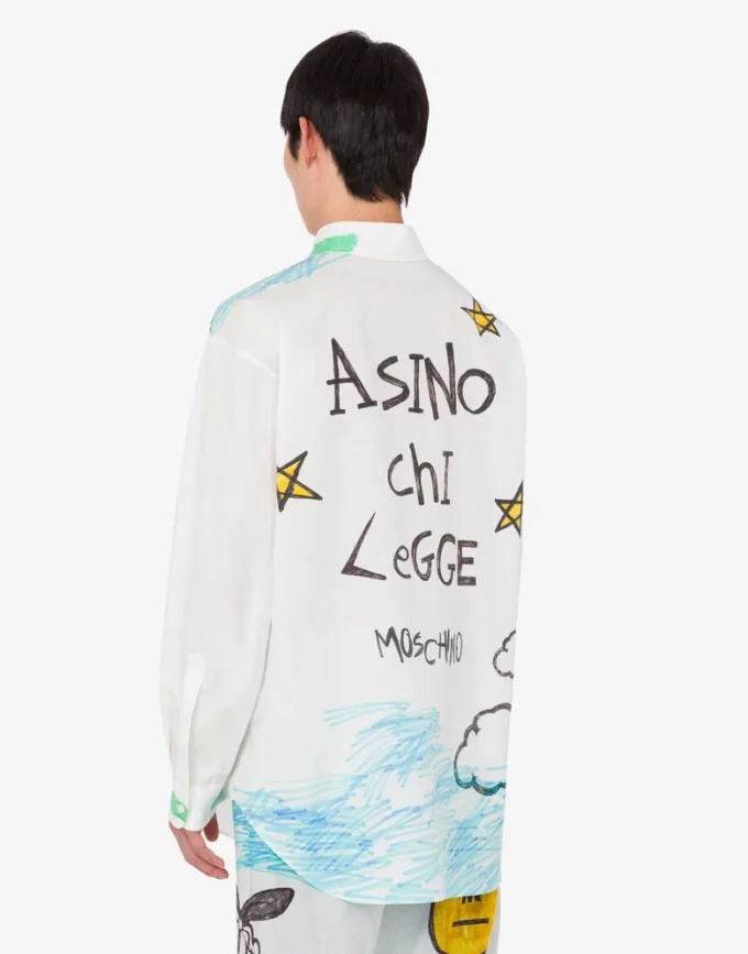 Chemise en popeline de coton imprimée Chemise en popeline de coton imprimée