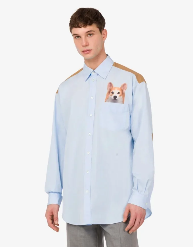 Chemise en popeline de coton imprimée Chemise en popeline de coton imprimée