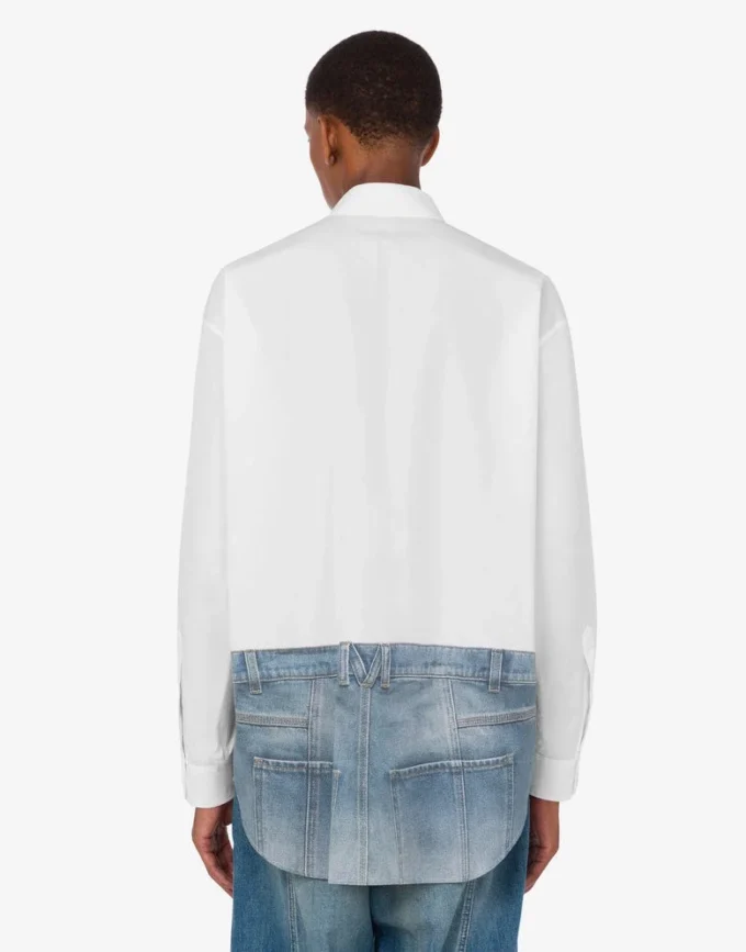 Chemise en popeline de coton imprimée Chemise en popeline de coton imprimée