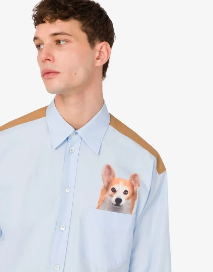 Chemise en popeline de coton imprimée Chemise en popeline de coton imprimée