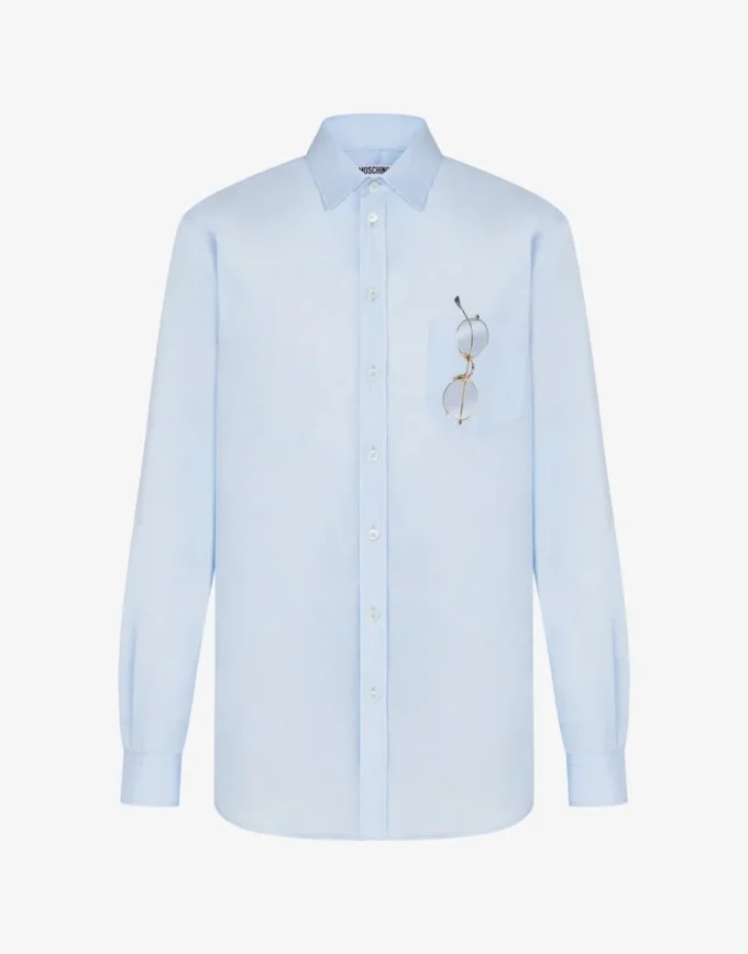 Chemise en popeline de coton imprimée Chemise en popeline de coton imprimée