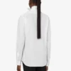 Chemise en popeline de coton jacquard