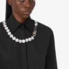 Chemise en popeline de coton stretch imprimée
