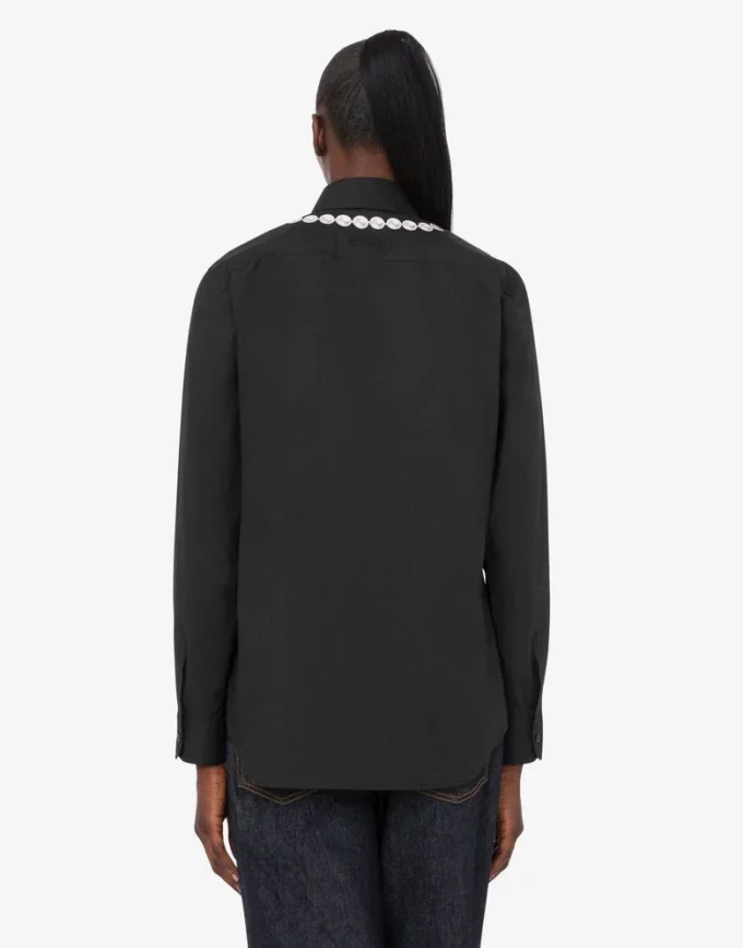 Chemise en popeline de coton stretch imprimée