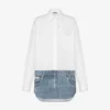 Chemise en popeline de coton stretch imprimée Chemise en popeline de coton stretch imprimée