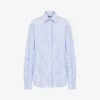 Chemise en popeline rayée Broderie oie