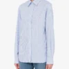 Chemise en popeline rayée Broderie oie