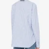 Chemise en popeline rayée Broderie oie