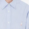 Chemise en popeline rayée Broderie oie