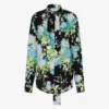 Chemise en satin de soie imprimé