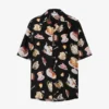 Chemise en satin de soie imprimé Chemise en satin de soie imprimé
