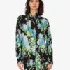 Chemise en satin de soie imprimé