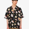 Chemise en satin de soie imprimé Chemise en satin de soie imprimé