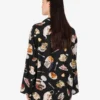 Chemise en satin de soie imprimé Chemise en satin de soie imprimé
