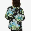 Chemise en satin de soie imprimé