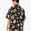 Chemise en satin de soie imprimé Chemise en satin de soie imprimé