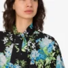 Chemise en satin de soie imprimé