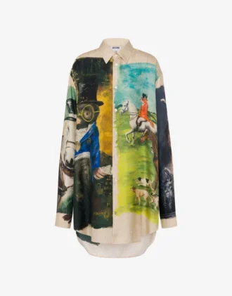 Chemise en twill de soie imprimé