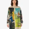 Chemise en twill de soie imprimé