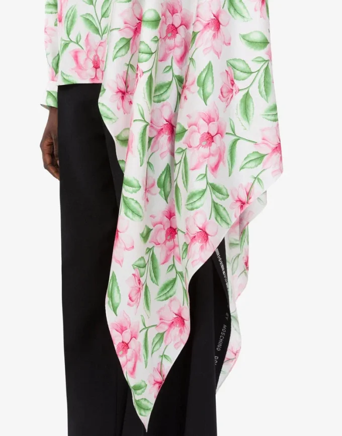 Chemise en twill de soie imprimé
