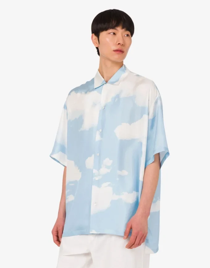 Chemise en twill de soie Nuage d&rsquo;archives