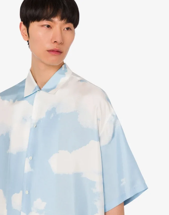 Chemise en twill de soie Nuage d&rsquo;archives