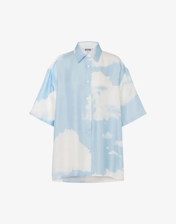 Chemise en twill de soie Nuage d&rsquo;archives