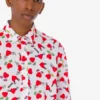 Chemise légère en popeline de coton avec imprimé Chemise légère en popeline de coton avec imprimé