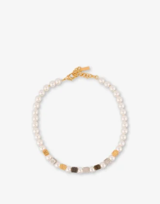 Collier ras du cou avec perles