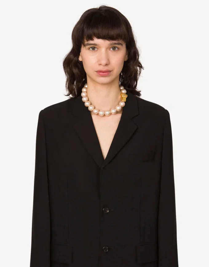 Collier ras du cou avec perles