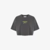 Crop top en jersey de coton brodé Crop top en jersey de coton brodé