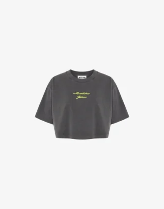 Crop top en jersey de coton brodé