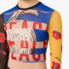Crop top en tulle imprimé Crop top en tulle imprimé