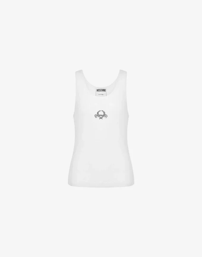 Débardeur en coton stretch Logo Laurel Crown