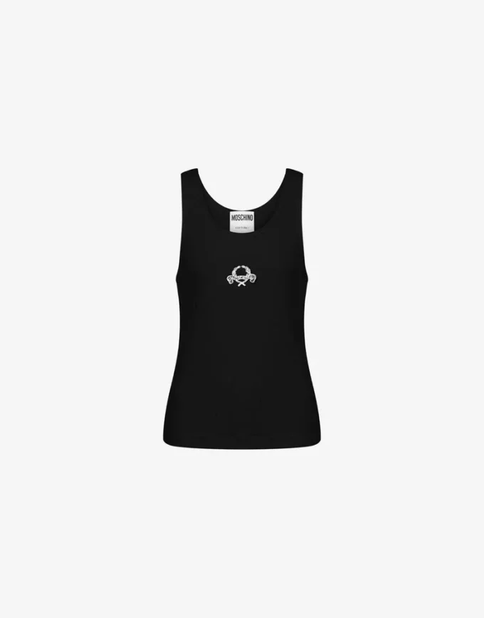 Débardeur en coton stretch Logo Laurel Crown