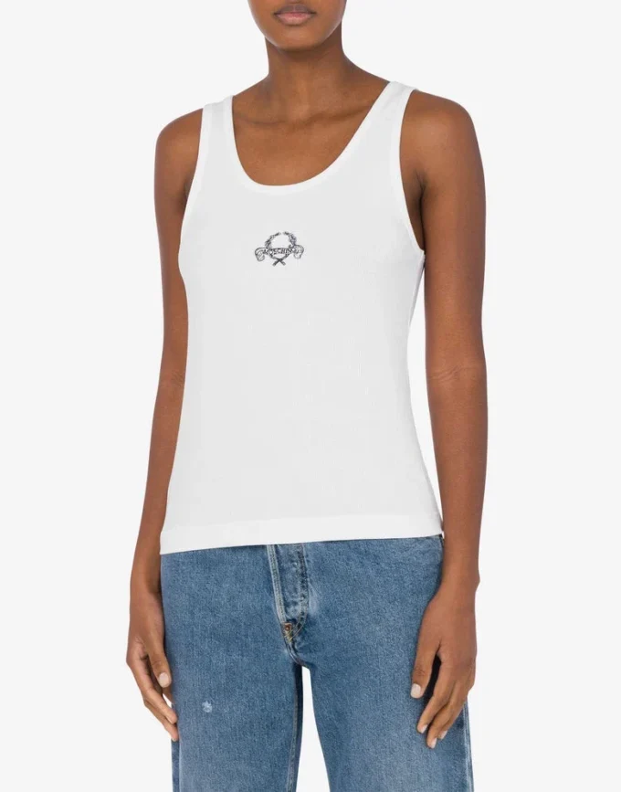 Débardeur en coton stretch Logo Laurel Crown
