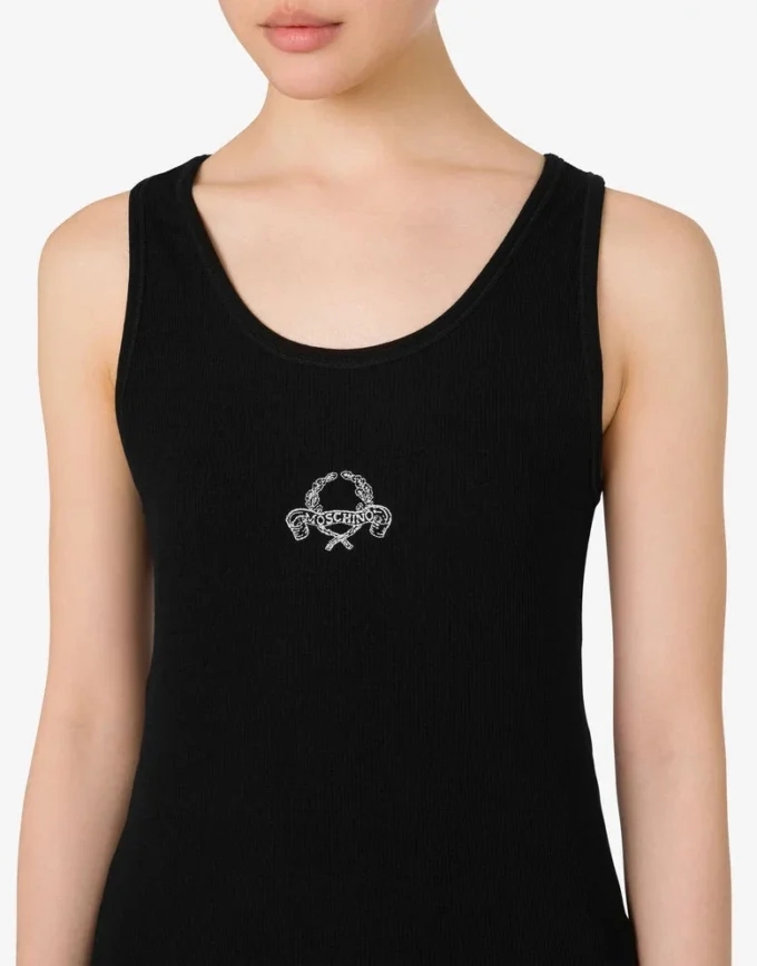 Débardeur en coton stretch Logo Laurel Crown