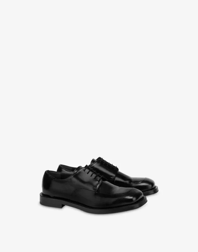 Derby en cuir de veau brossé