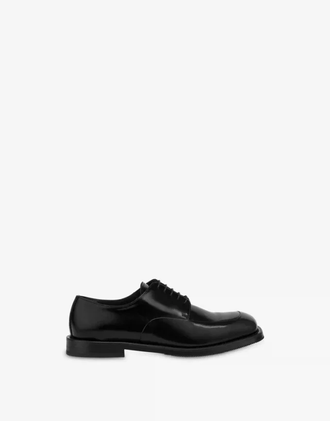 Derby en cuir de veau brossé
