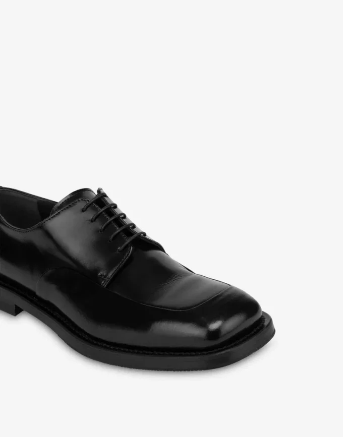 Derby en cuir de veau brossé