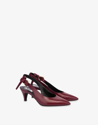 Escarpins à bride arrière en cuir de veau