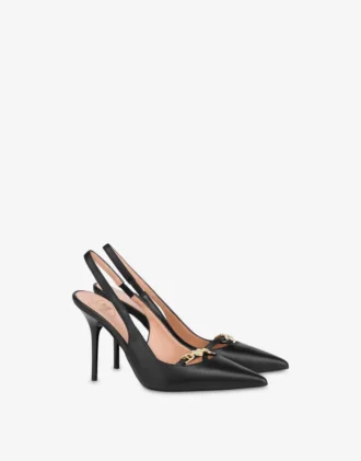 Escarpins à bride arrière en cuir de veau