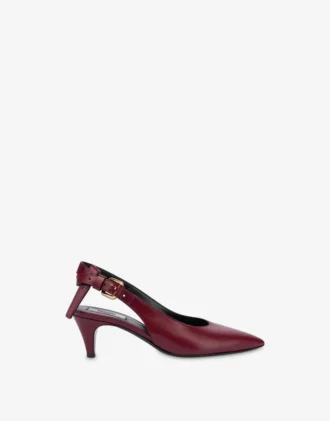 Escarpins à bride arrière en cuir de veau