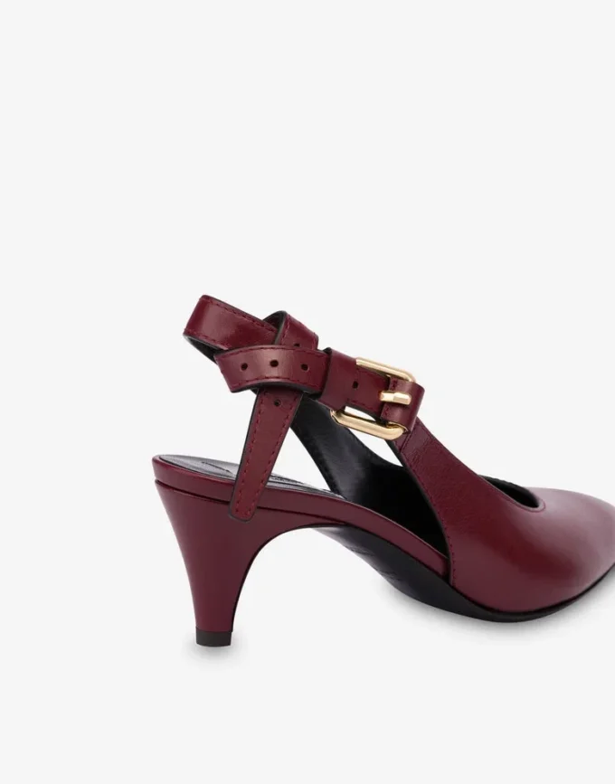 Escarpins à bride arrière en cuir de veau