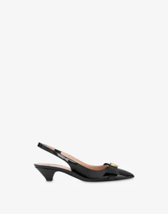 Escarpins à bride arrière en cuir verni