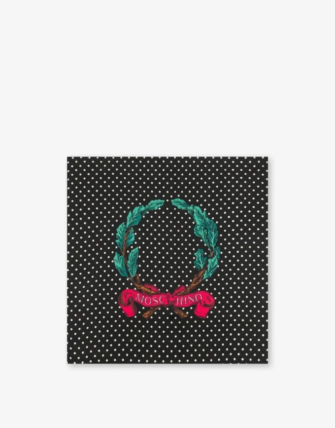 Foulard en soie Laurel Crown